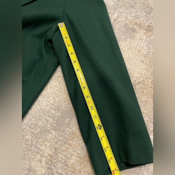 VTG 50’s-60’s Ruby Martin 100% Wool Emerald Green Lined Trench Coat Size 16P USA - Picture 11 of 15